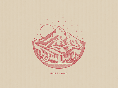 Portland illustration landscape portland
