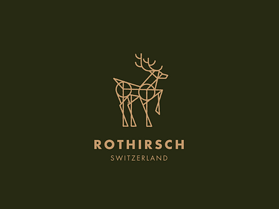 Rothirsch mark illustration stag