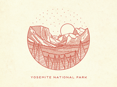 Yosemite Sevenly illustration national parks yosemite