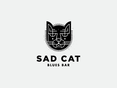 Got the blues cat illustration