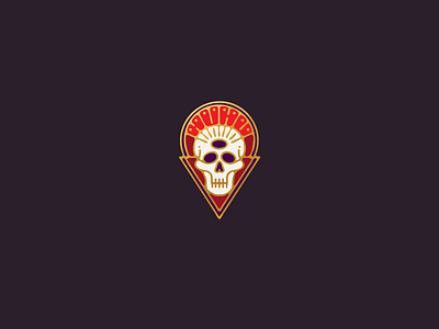 Yoga Skull illustration logo mark skull