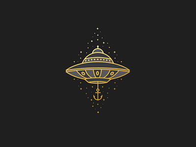 Anchored anchor illustration ufo