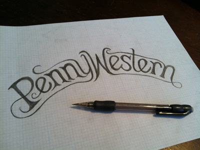 Penny Western custom lettering hand drawn type typography