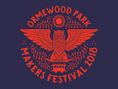 Ormewood Park Makers Festival festival mark owl trolley