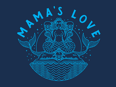 Mama's Love Sirens illustration siren skulls