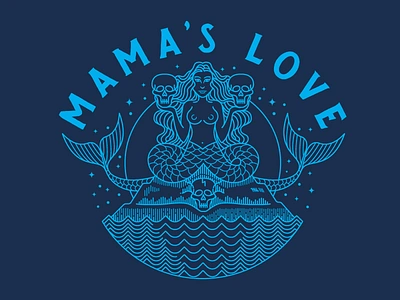 Mama's Love Sirens illustration siren skulls