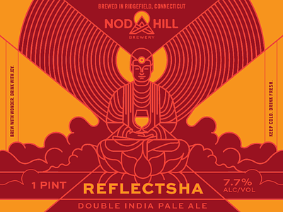 Nod Hill Reflectsha beer can drink fresh illustration ipa