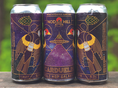 Nod Hill Carduelis Cans beer bird can galaxy hop ufo