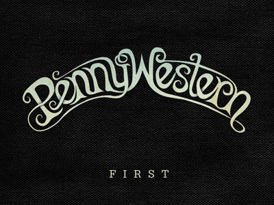Penny Western Album Cover custom lettering hand drawn texture type typography vector