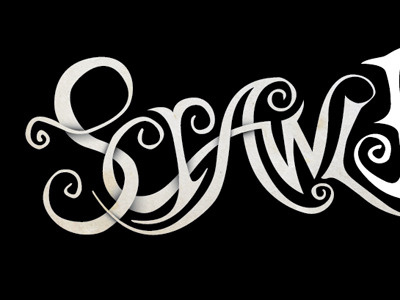 ScrawlBrawl vector custom lettering hand drawn texture type typography vector