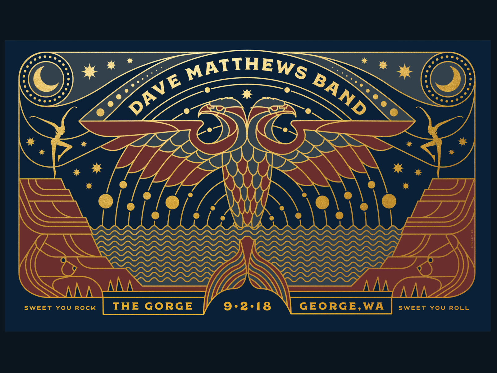 Dave Matthew Band poster by Brian Steely on Dribbble