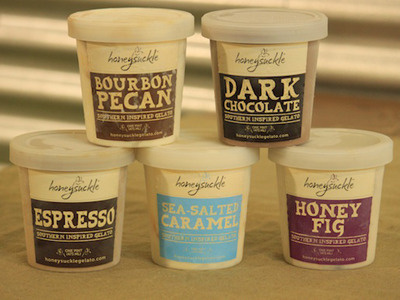 Honeysuckle Gelato Packaging cream gelato ice ice cream label package packaging texture type