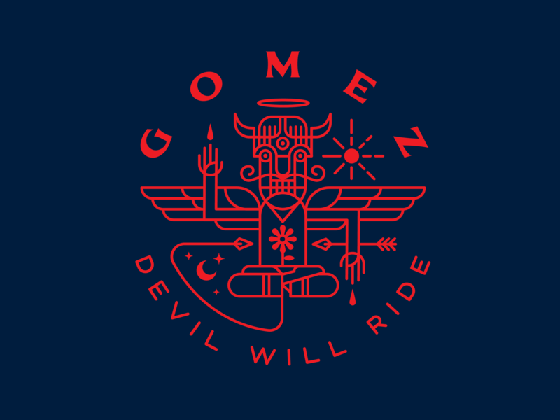 Gomez   Devil Will Ride   Dribbb 01 band gomez illustration devil