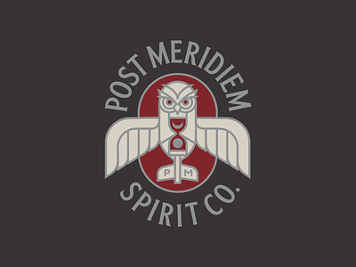 Post Meridiem Spirit Co. cocktail logo owl spirits