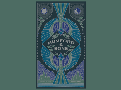 Mumford and Sons Missoula poster band birds illustration poster art