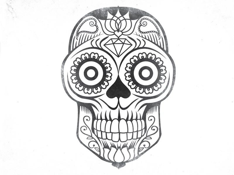 Day of the Dead skull day of dead illustration texture day of the dead