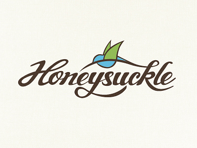 Honeysuckle Logo Final custom type gelato hand drawn honeysuckle texture type typography