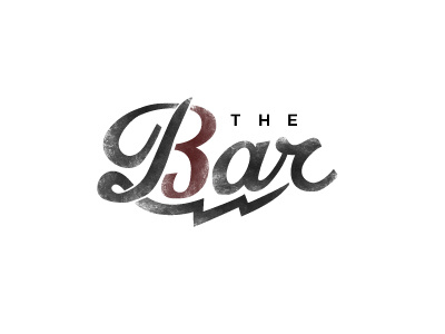The Three Bar bar custom handmade lettering script type typography