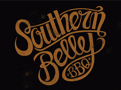 Southern Belley Vector barbecue bbq custom type hand drawn illustrator southern southernbelle type typography vector