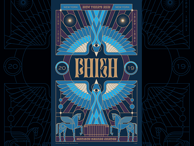 PHISH MSG New Years Print birds phish phoenix poster print