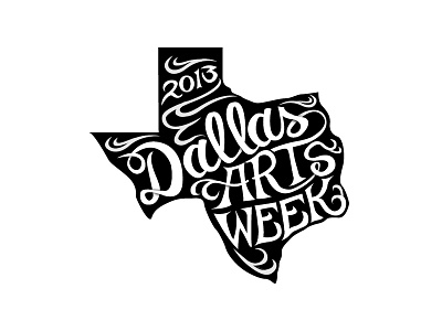 Dallas Arts Week custom type custom type dallas hand drawn hand drawn logo mark texas typography