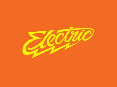 Electric Vector custom type custom type elctric electric hand drawn hand drawn illustrator lettering lightning type typography vector