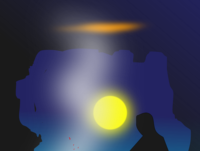 Trapped in the cave black black people cave dark fire illustration lineart moon silhoutte smoke