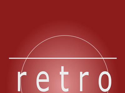 retro style text