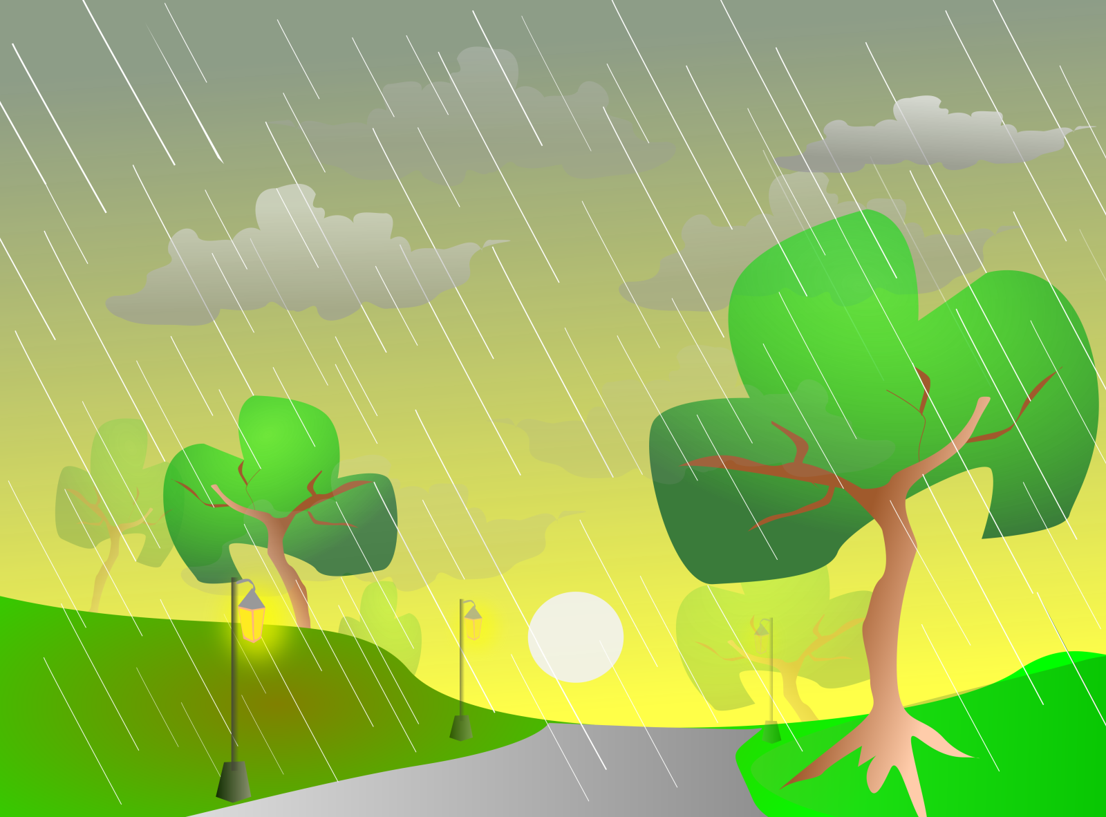 Morning rain by Dee lusmana on Dribbble