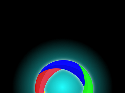 Colorful circleI black circle colorful futuristic glow iconic logo shadow