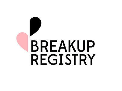 Breakup Registry branding breakup heart heartbreak logo pink