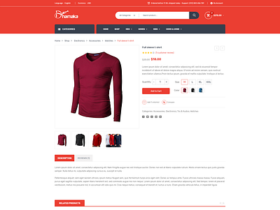 eCommerce website - Product details page adobe illustrator adobe xd app branding design icon illustration logo ui ux