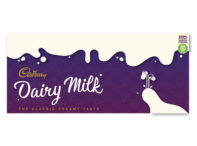 Cadbury Dairy Milk Packaging Redesign brand design branding design gradient graphic design packaging redesign visual identity