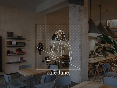 café Jane logo cafe design logo