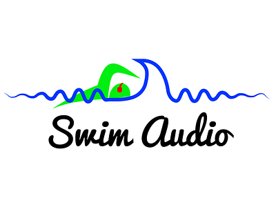 Swim Audio Logo Concept illustrator logo swim audio swimming