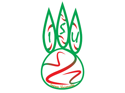 Iranian Student Union Logo 2 illustrator paw tiger