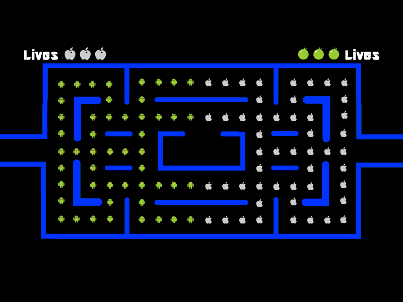 Apple Versus Android after effects android apple pacman photoshop