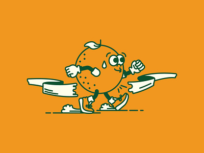 Running Shirt austin fruit illustration orange texas tx