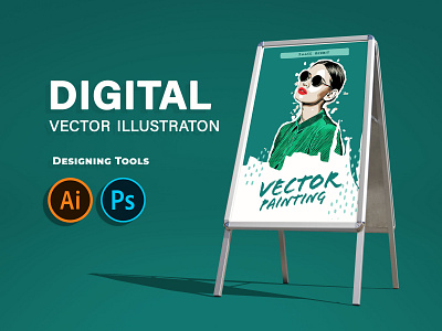 Digital Vector Art and illustration Mockup art direction digital art digital illustration digital painting editing graphics illustration mockup photoshop vectorart