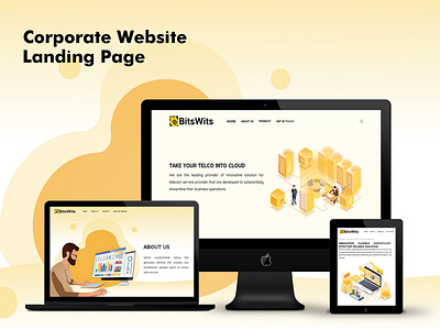 Corporate Technology Website Landing Page