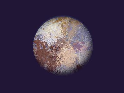 Pluto astronomy illustration planets science solar system space texture