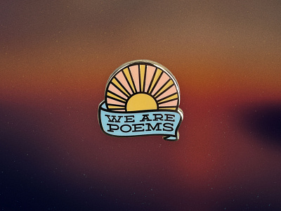 we are poems enamel illustrator lapel pin