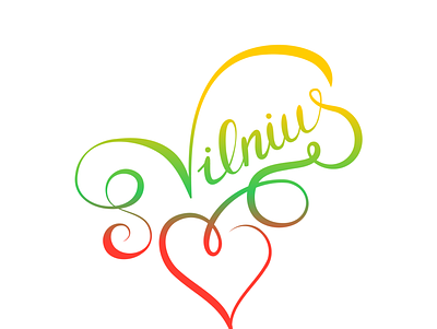 Vilnius Lettering lettering lietuva lithuania logo vilnius леттеринг