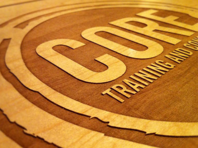 Laser engraved wood sign for the office.