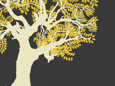 Insomnia Tree beige couldnt sleep illustrator nature tree yellow