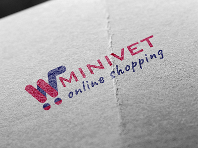 Logo Design for Minivet Online Shopping adobe illustrator branding design flat graphic design illustration illustrator logo design vector