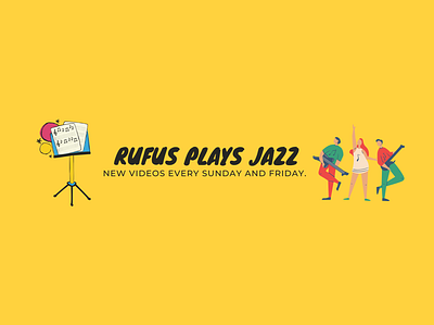 Youtube Thumbnail Design for Rufus Plays Jazz adobe illustrator design flat graphic design illustration illustrator vector youtube youtube banner youtube thumbnail