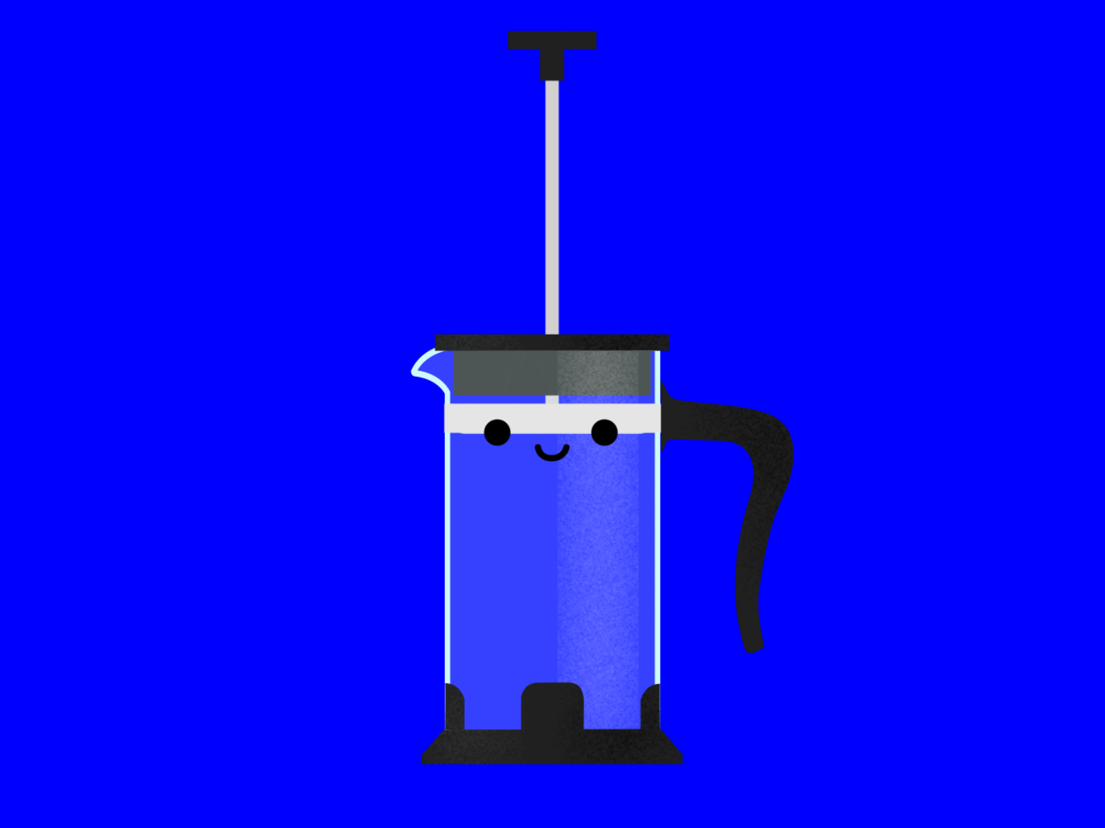 Happy French Press adobe illustrator aftereffects animation animation after effects bean coffee design french press funny gif happy illustration