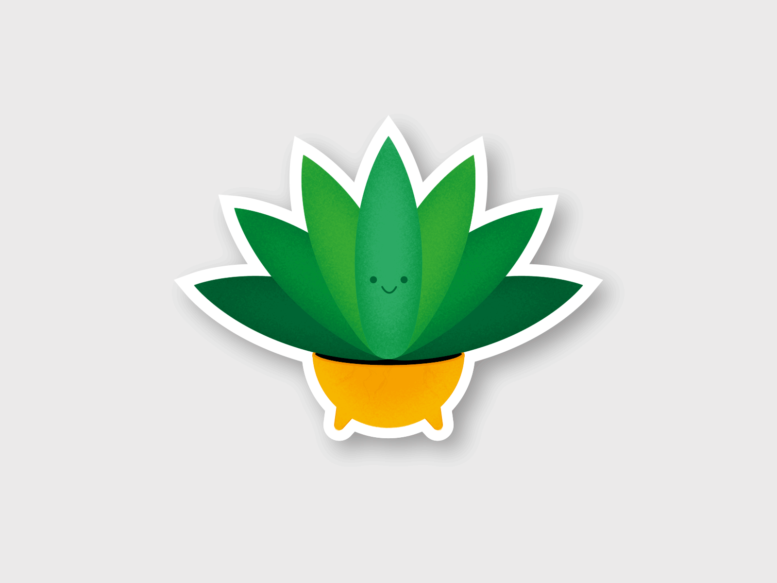 Happy Aloe Sticker adobe illustrator after effect aftereffects aleo animated gif animation animation after effects design funny gif green happy illustraton mograph motion design motiongraphics plant plants