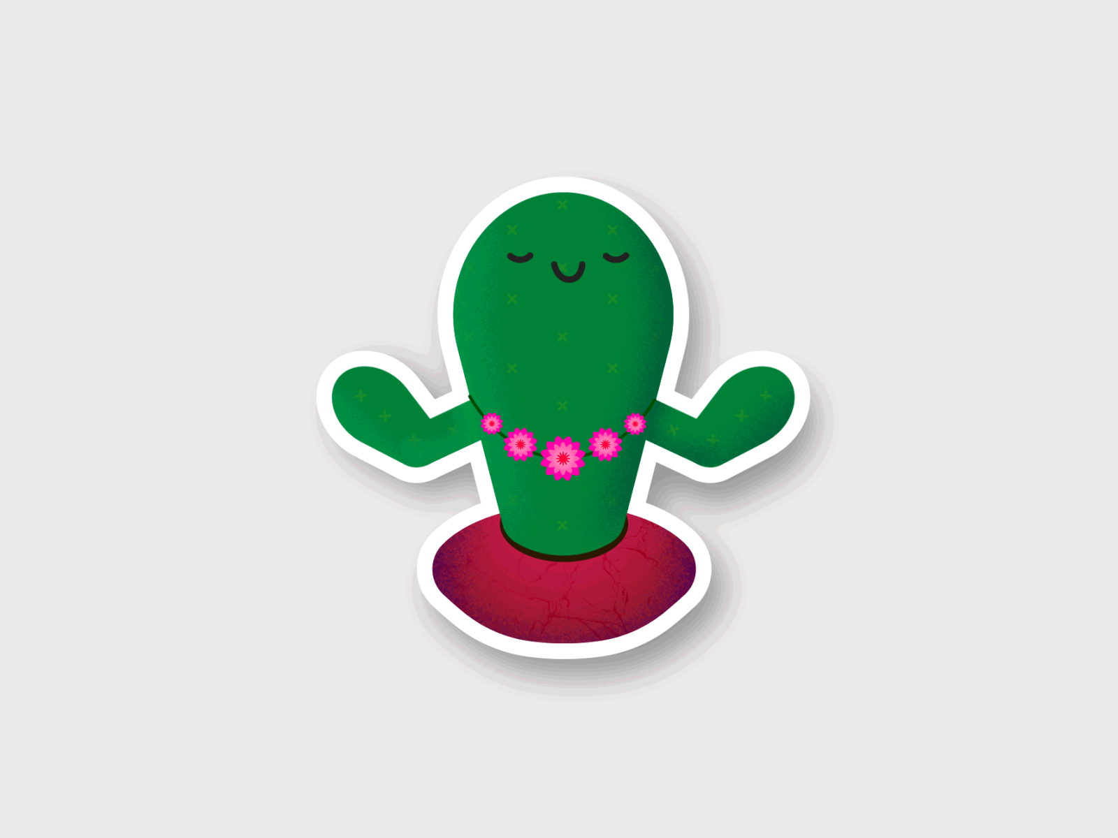 Meditation Of Cactus adobe illustrator aftereffects animated gif animation animation after effects animations design funny gif green happiness happy happy holidays illustration mograph motion motion design motiongraphics plant plants